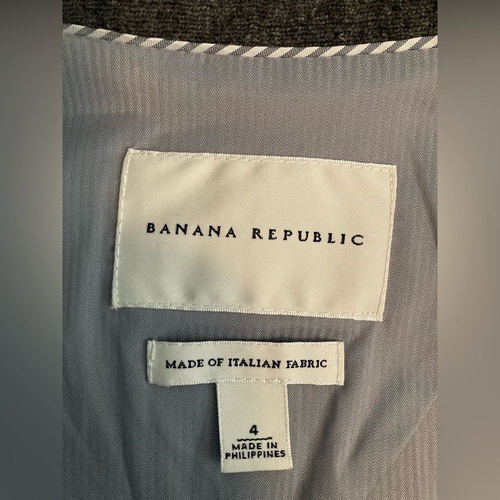 Banana Republic Gray Wool Blazer Italian - Picture 2 of 11